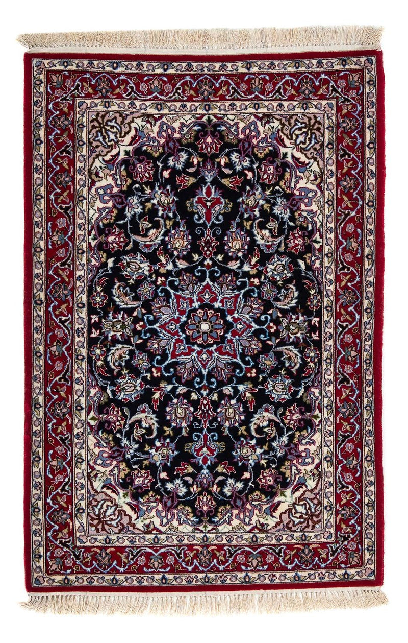 Persisk matta - Isfahan - Premium - 108 x 72 cm - mörkröd