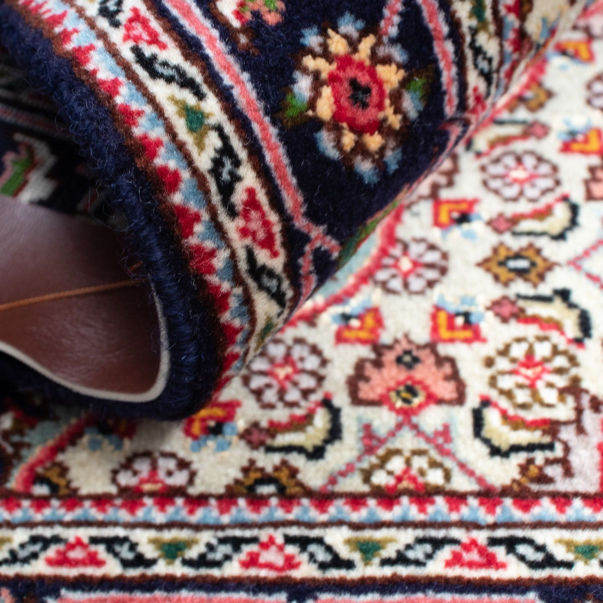 Persisk matta - Tabriz - Royal - 90 x 60 cm - mörkblå