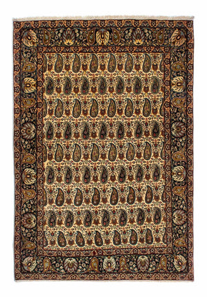Silk Carpet - Ghom Silk - Premium - 195 x 135 cm - ljusbeige
