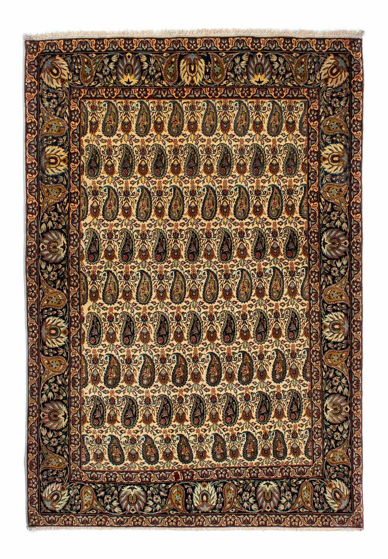 Silk Carpet - Ghom Silk - Premium - 195 x 135 cm - ljusbeige
