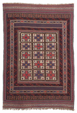 Kelim Carpet - orientalisk matta - 288 x 200 cm - brun