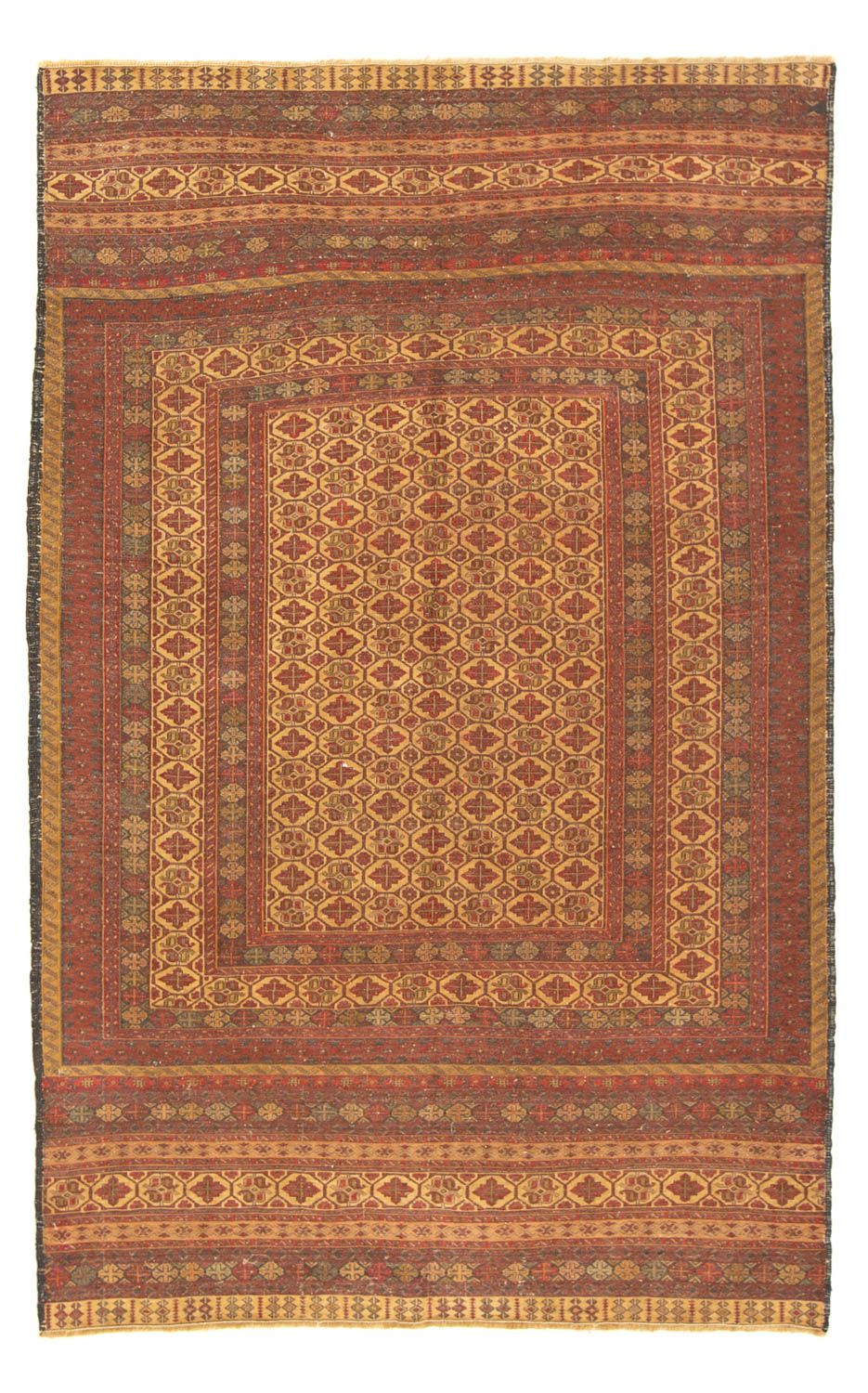 Kelim Carpet - orientalisk matta - 199 x 130 cm - flerfärgad