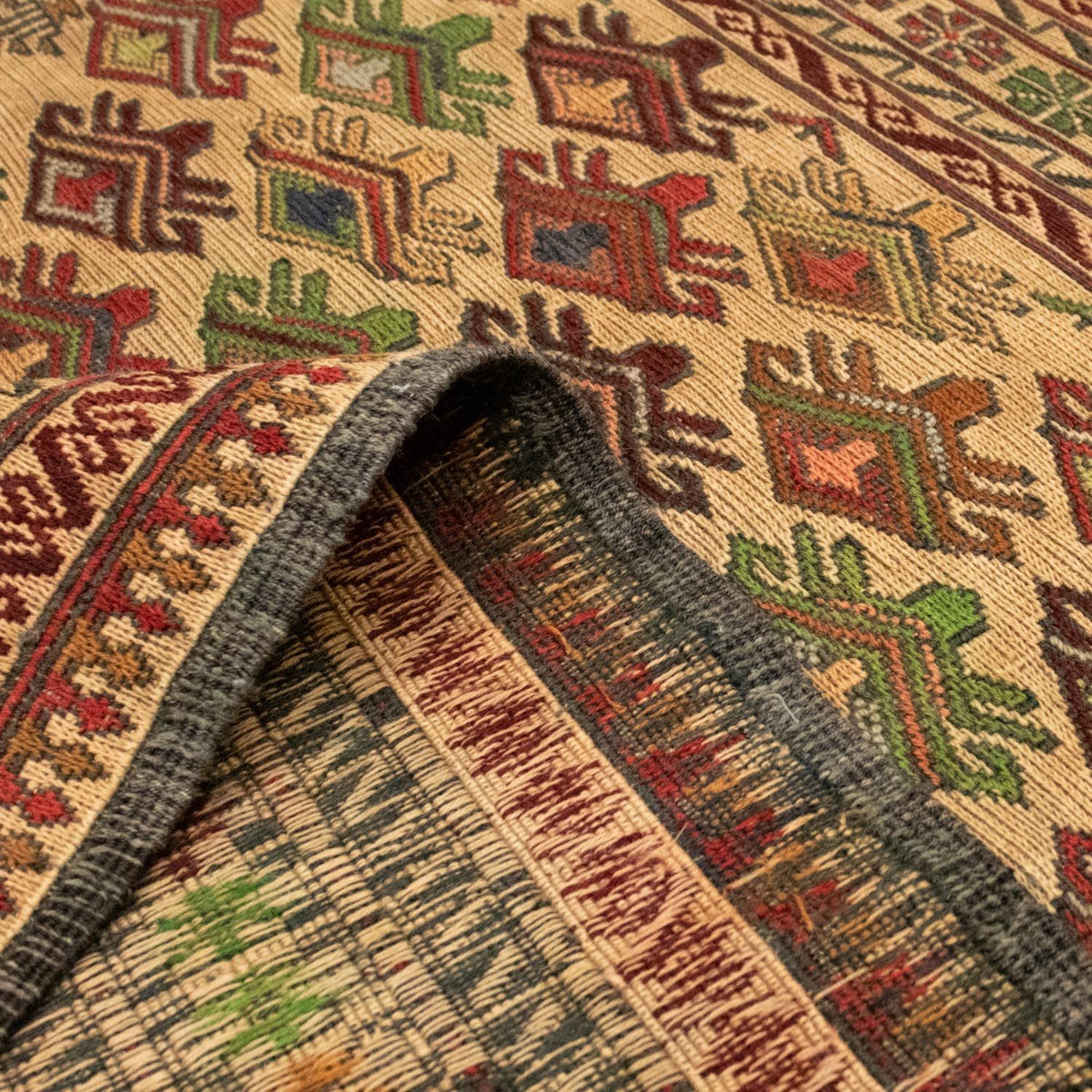 Kelim Carpet - orientalisk matta - 144 x 89 cm - flerfärgad