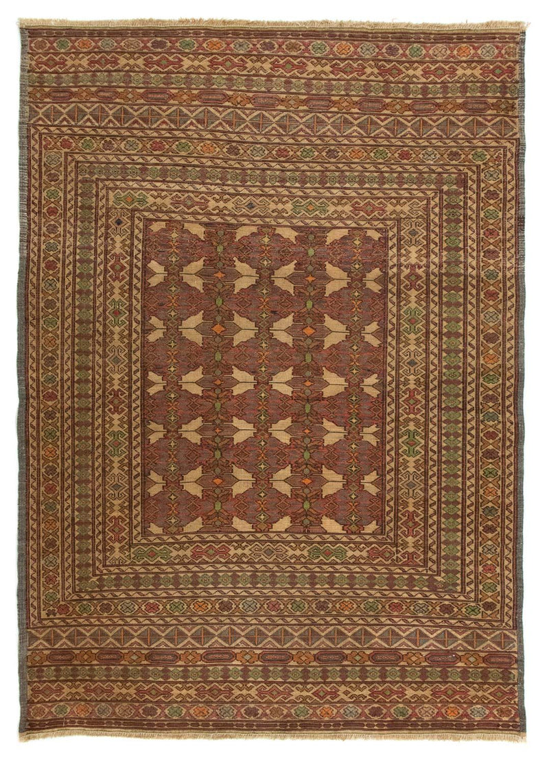 Kelim Carpet - orientalisk matta - 133 x 89 cm - flerfärgad