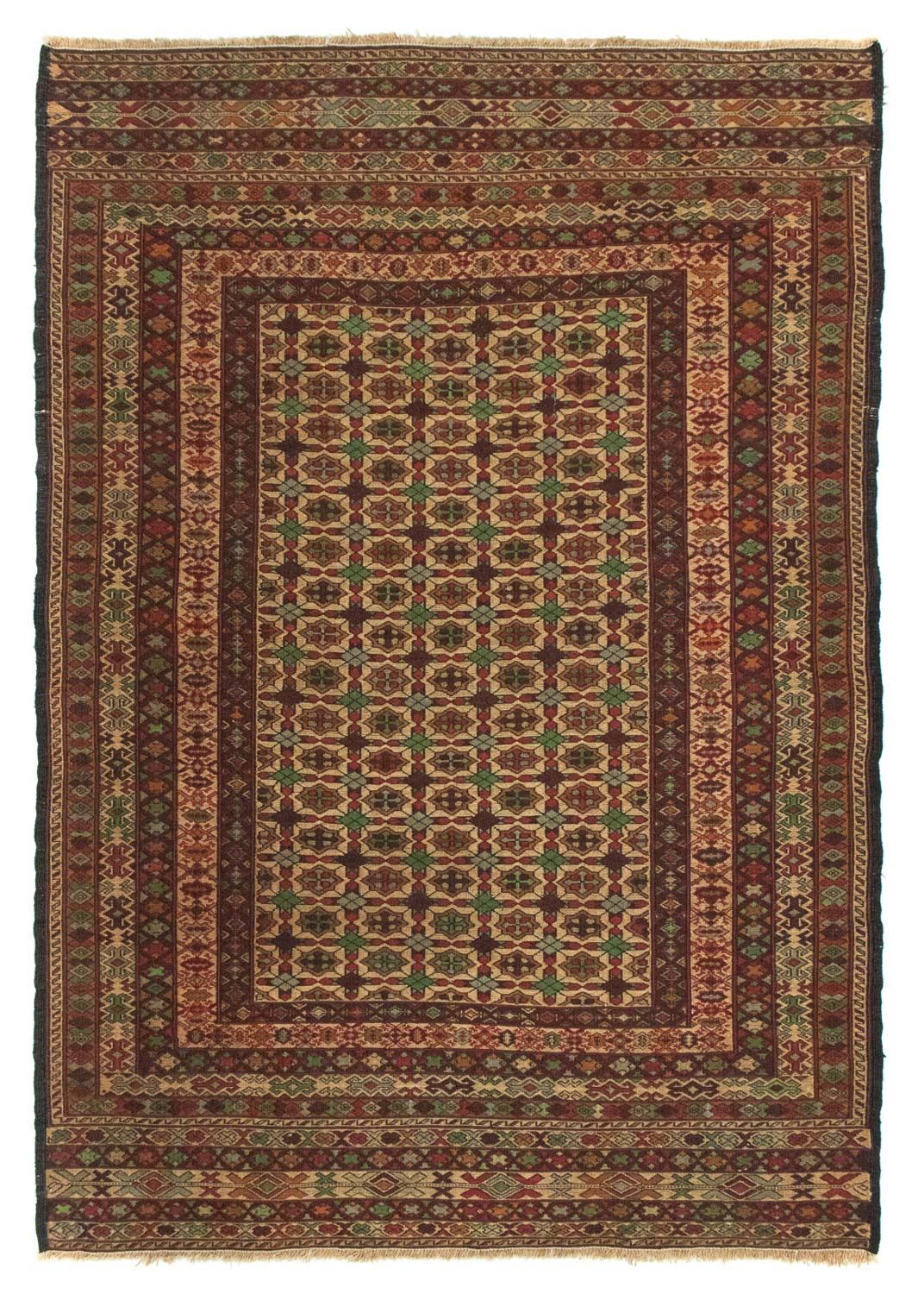 Kelim Carpet - orientalisk matta - 147 x 103 cm - flerfärgad