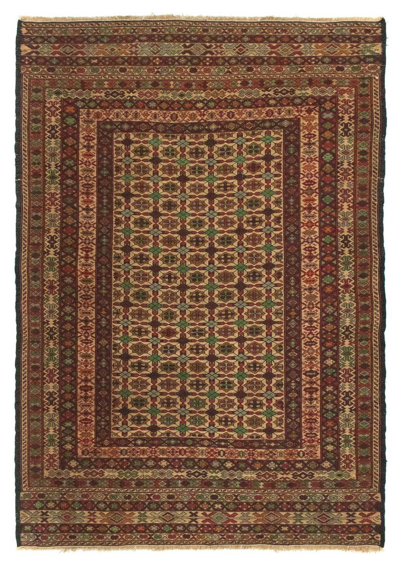 Kelim Carpet - orientalisk matta - 147 x 103 cm - flerfärgad