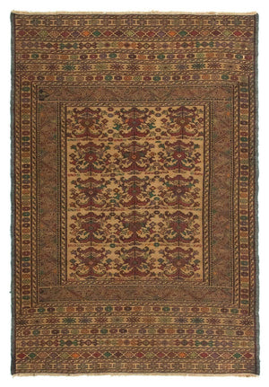 Kelim Carpet - orientalisk matta - 140 x 92 cm - flerfärgad