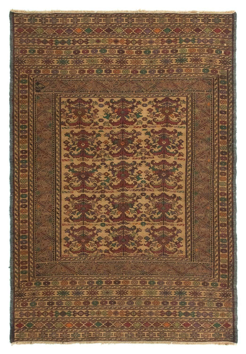 Kelim Carpet - orientalisk matta - 140 x 92 cm - flerfärgad
