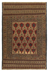 Kelim Carpet - orientalisk matta - 138 x 94 cm - flerfärgad