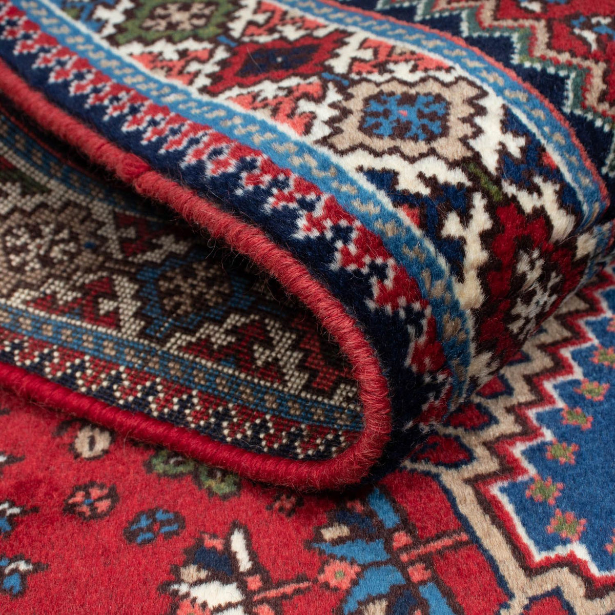 Runner Persisk matta - Nomadic - 194 x 83 cm - mörkröd