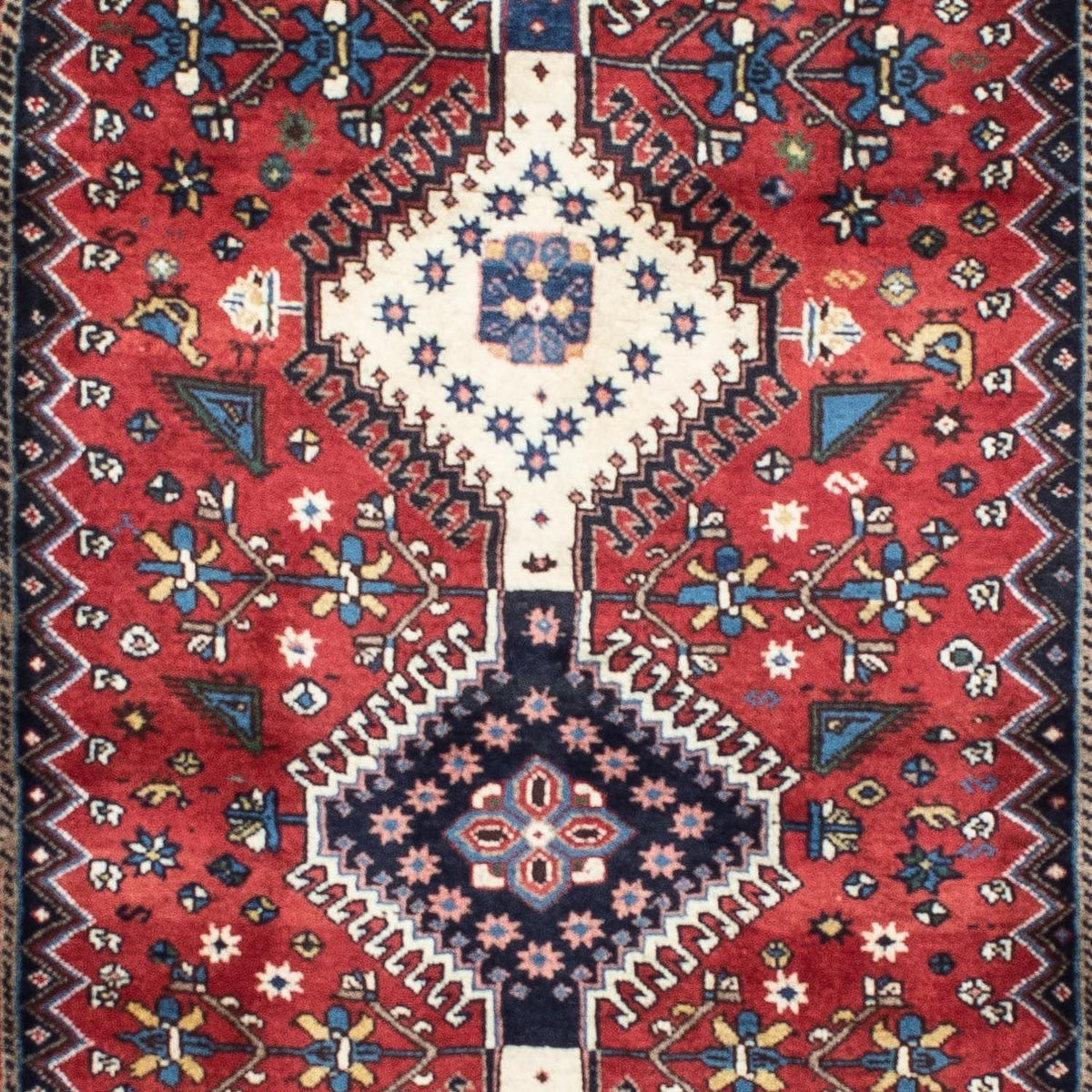 Runner Persisk matta - Nomadic - 196 x 87 cm - mörkröd