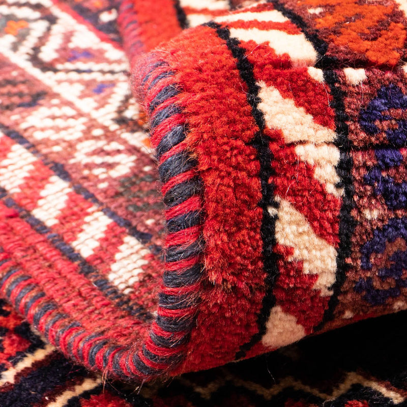 Persisk matta - Nomadic - 153 x 120 cm - mörkröd