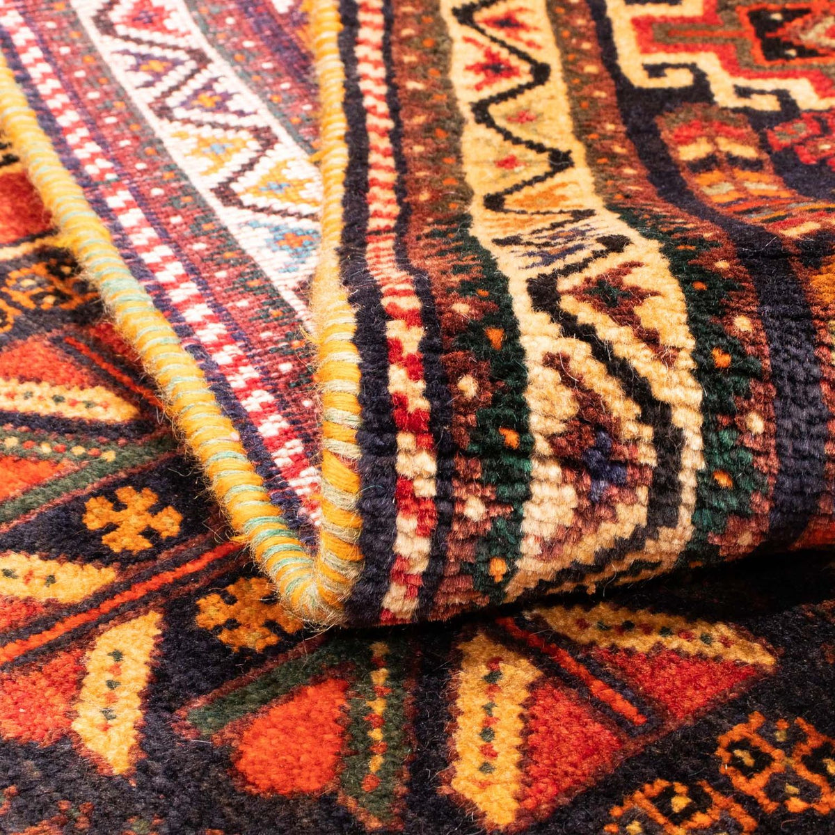 Persisk matta - Nomadic - 170 x 116 cm - mörkröd