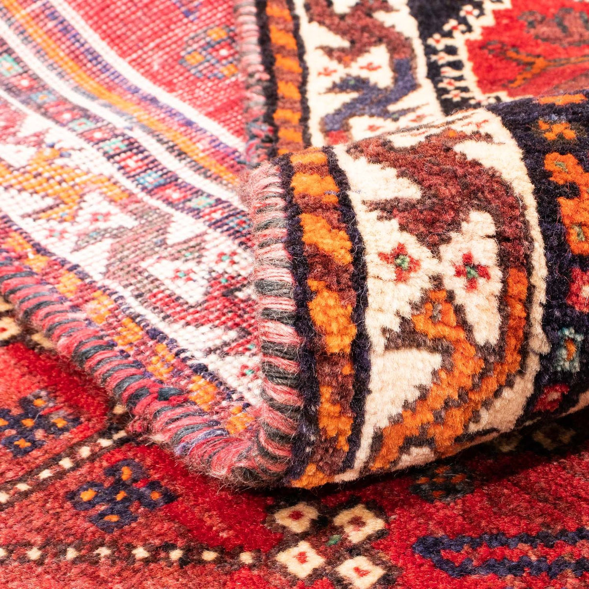 Persisk matta - Nomadic - 159 x 121 cm - mörkröd