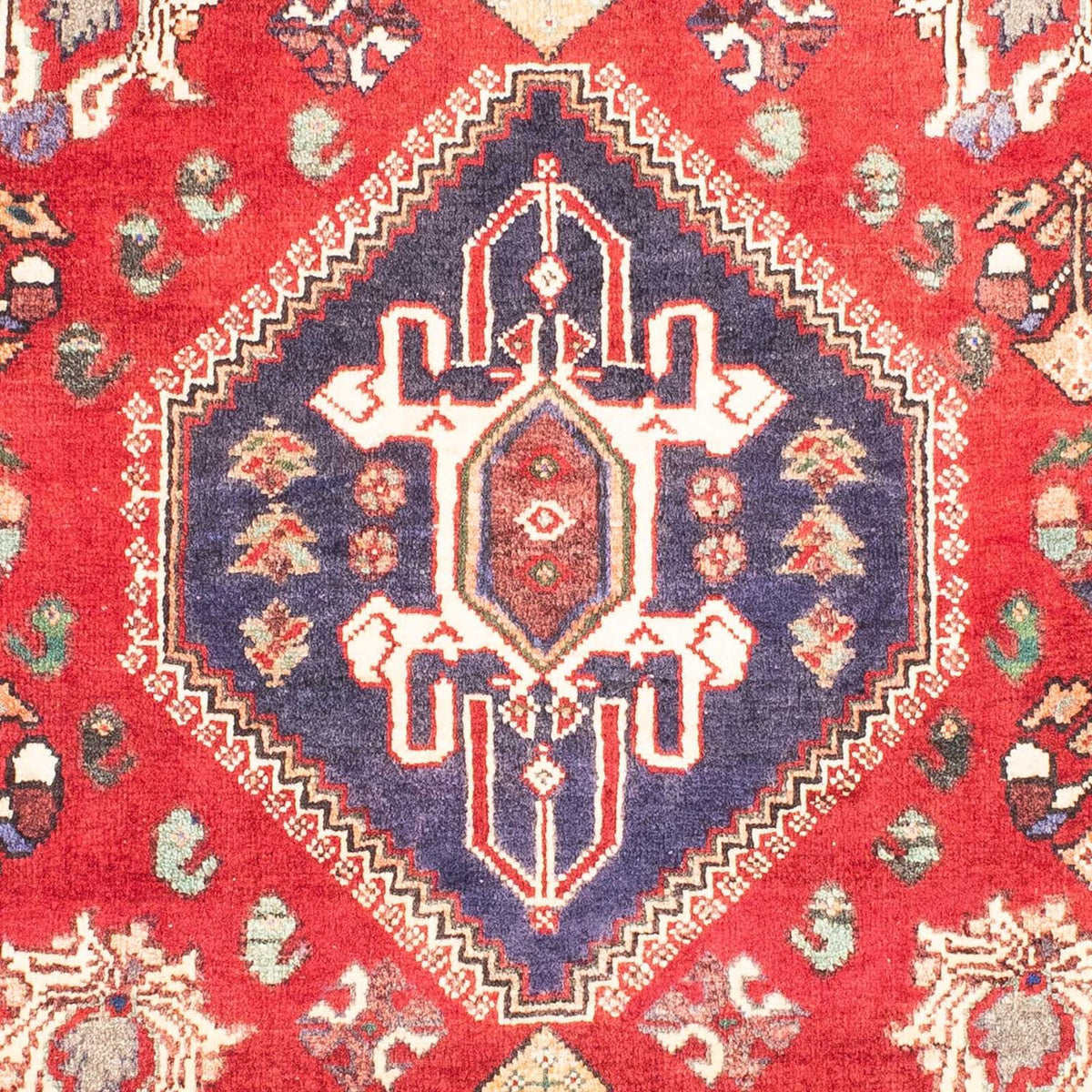 Persisk matta - Nomadic - 160 x 116 cm - mörkröd