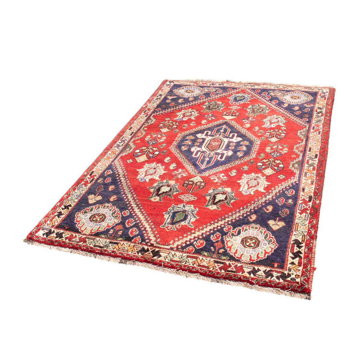 Persisk matta - Nomadic - 160 x 116 cm - mörkröd