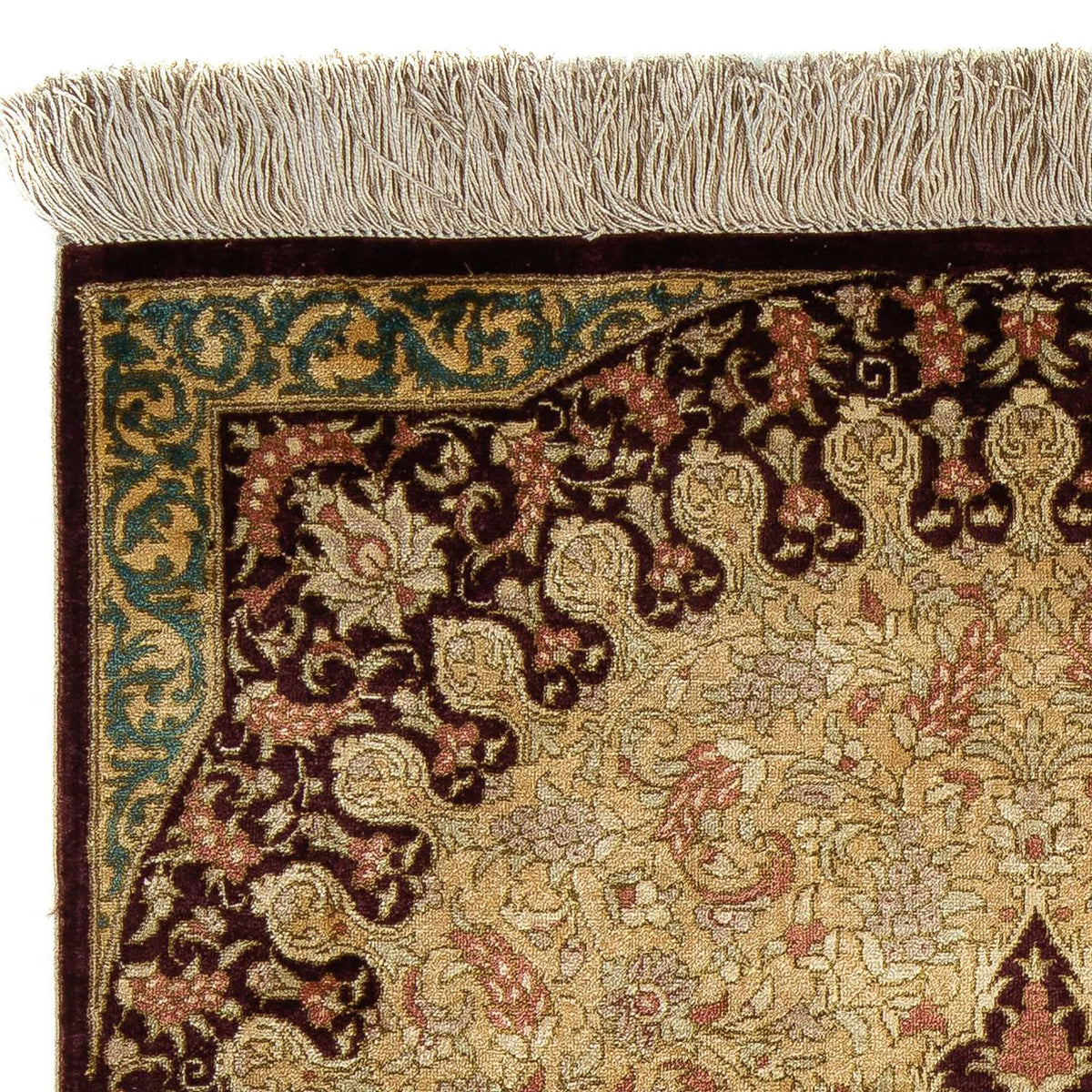 Persisk matta - Ghom - 90 x 59 cm - brun