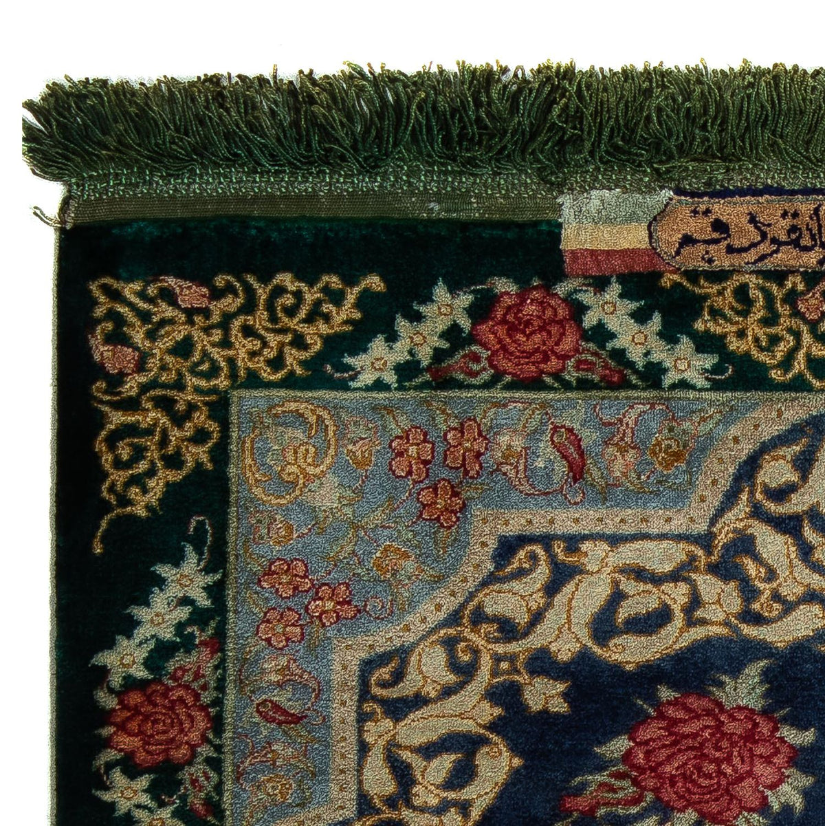 Persisk matta - Ghom - 77 x 58 cm - mörkblå