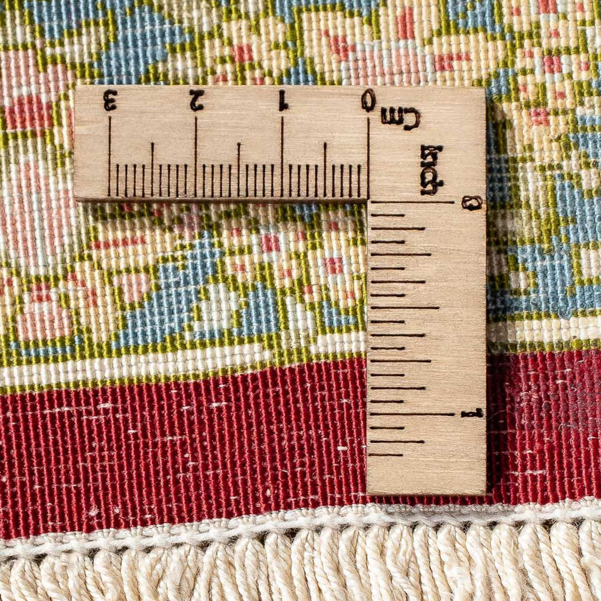 Persisk matta - Ghom - 78 x 58 cm - mörkröd