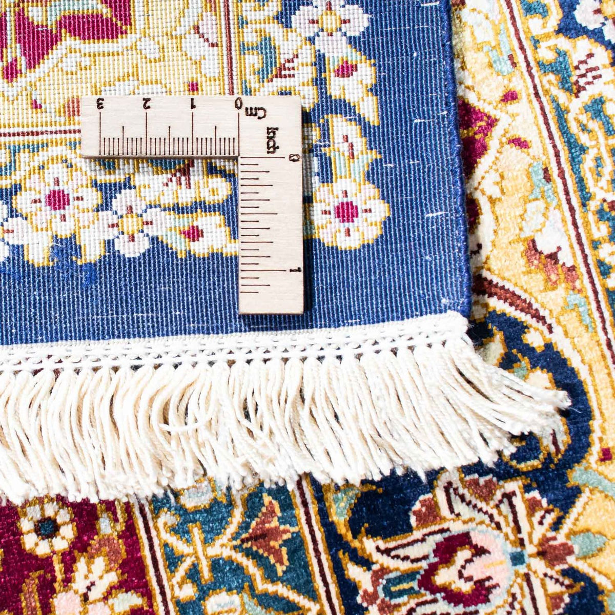 Persisk matta - Ghom - 123 x 77 cm - mörkblå