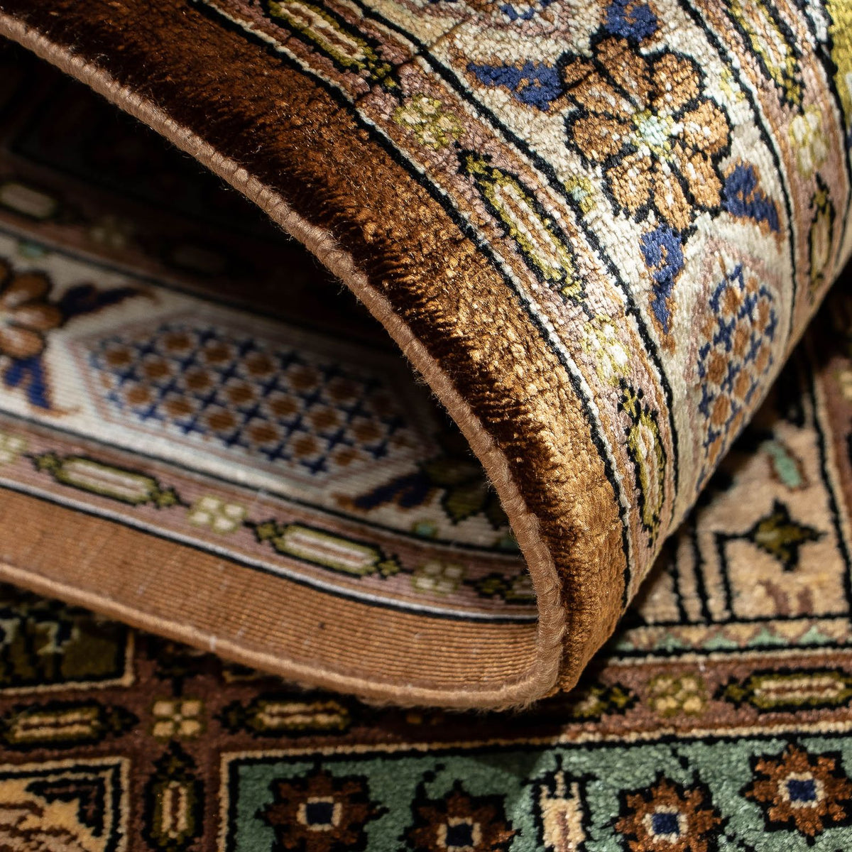 Persisk matta - Ghom - 93 x 59 cm - flerfärgad