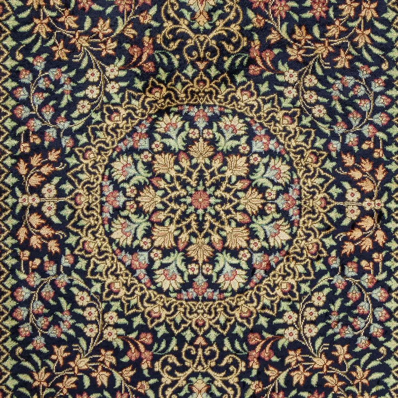 Persisk matta - Ghom - 91 x 61 cm - mörkblå