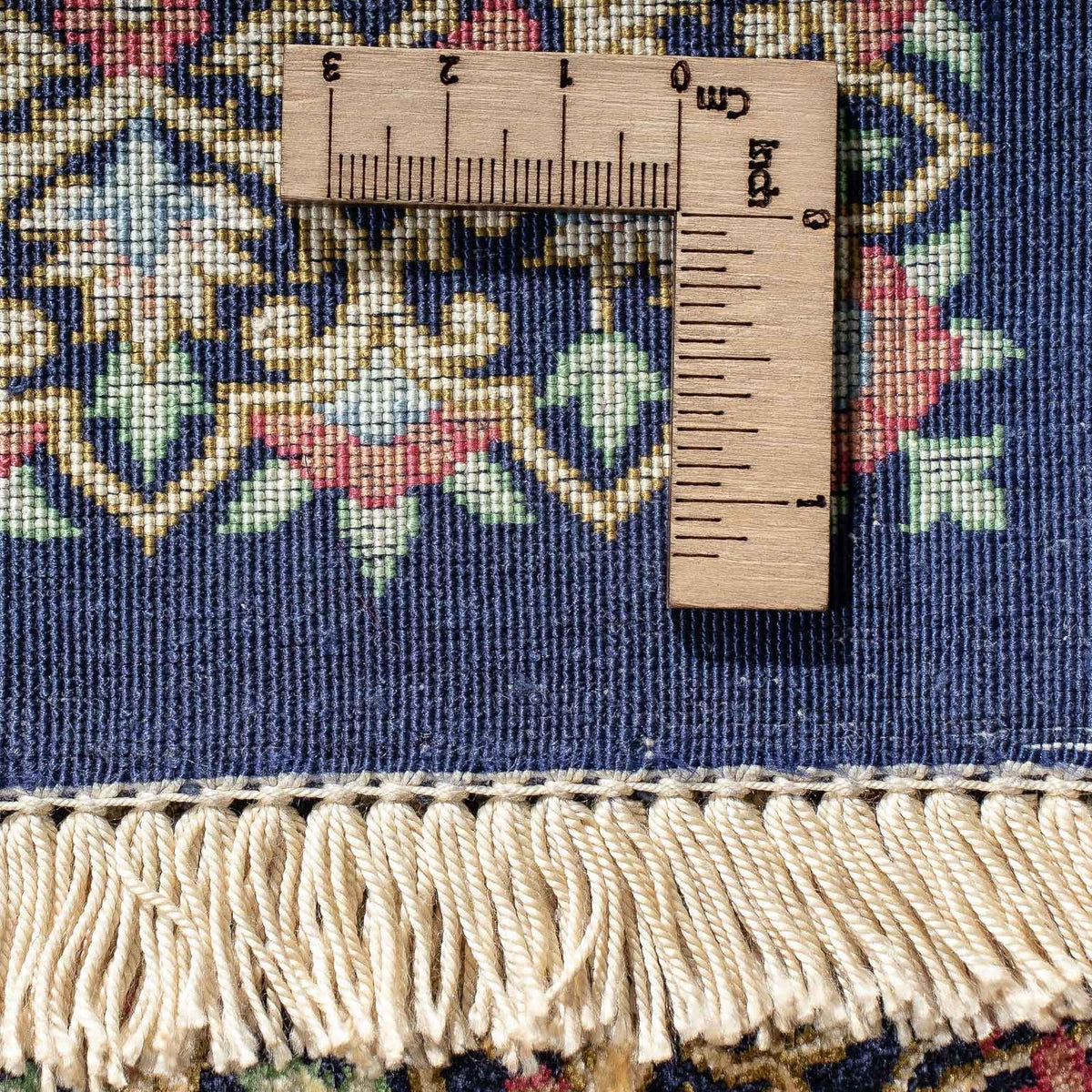 Persisk matta - Ghom - 91 x 61 cm - mörkblå