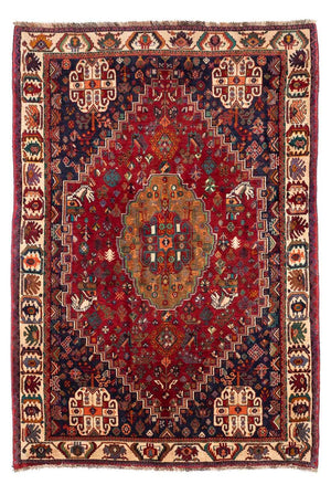 Persisk matta - Nomadic - 242 x 158 cm - mörkröd