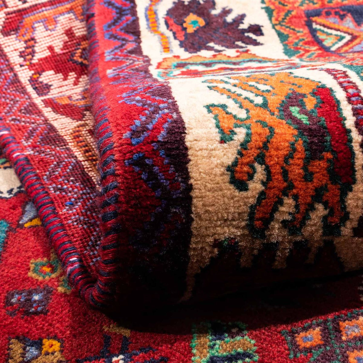 Persisk matta - Nomadic - 242 x 158 cm - mörkröd