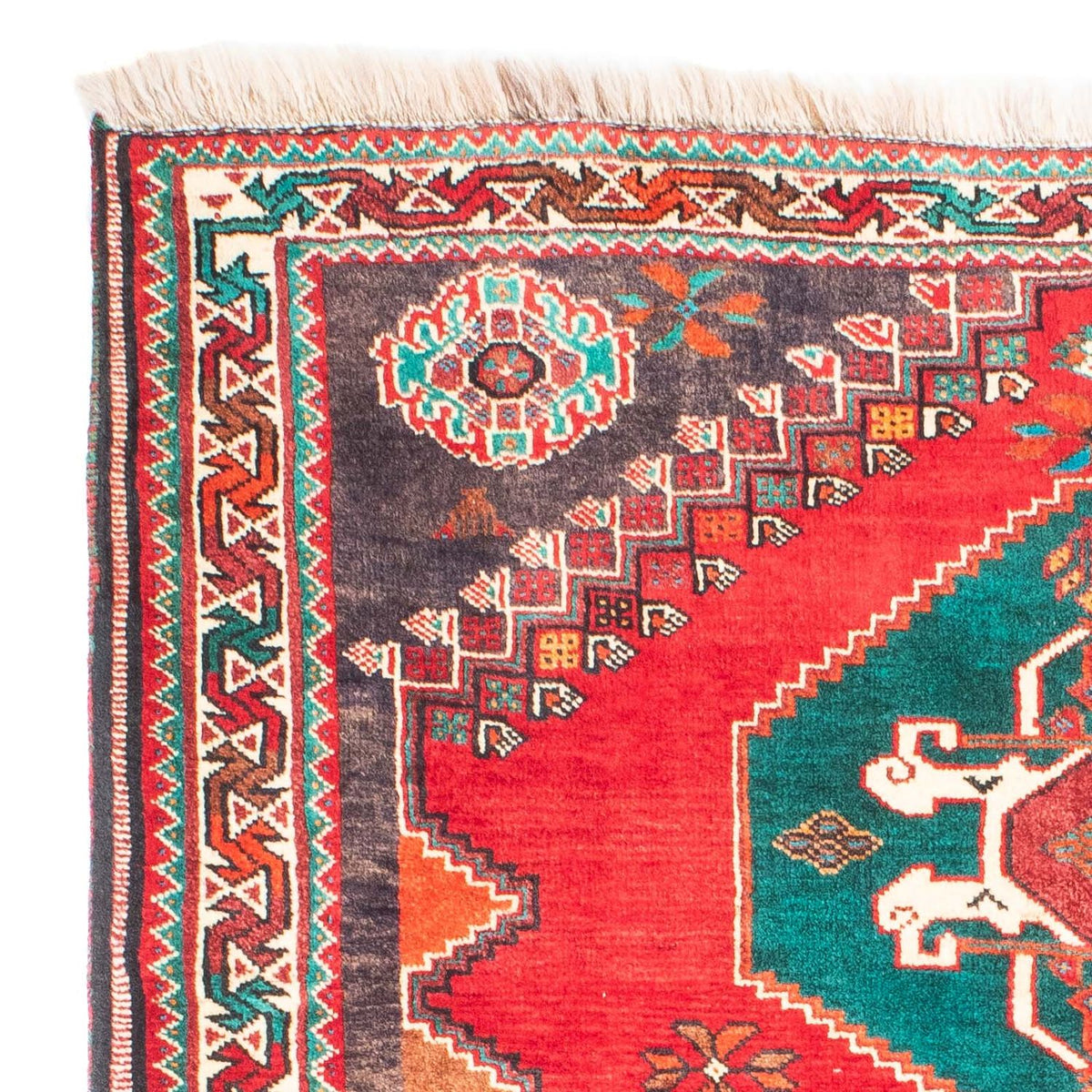 Persisk matta - Nomadic - 160 x 110 cm - mörkröd