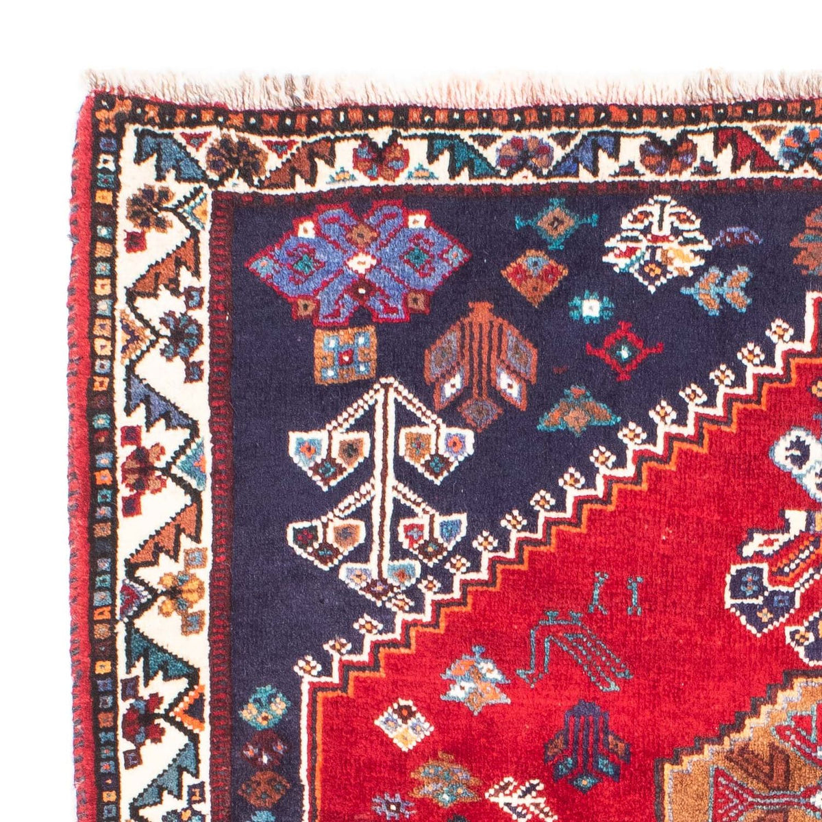 Persisk matta - Nomadic - 157 x 119 cm - mörkröd