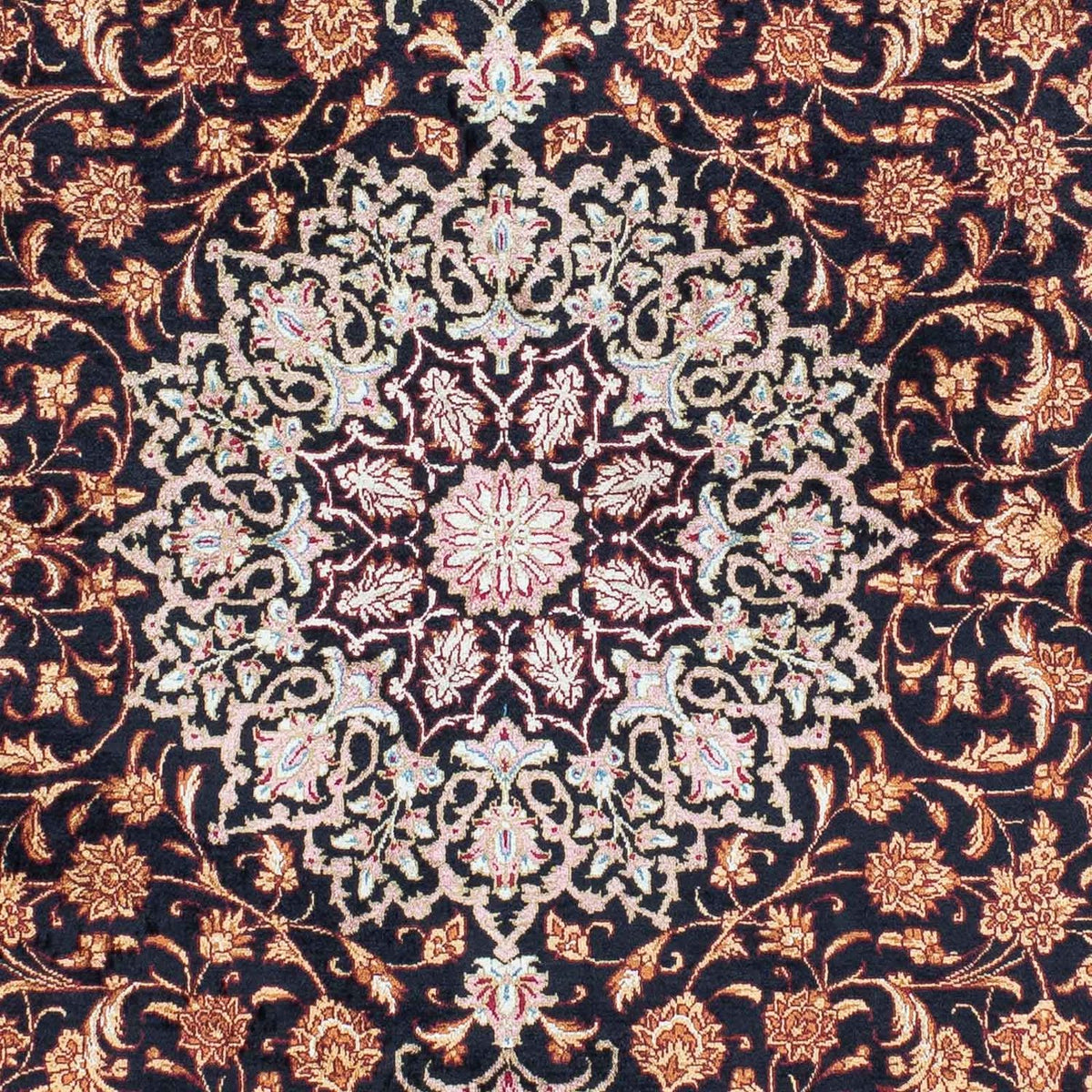 Persisk matta - Ghom - 149 x 100 cm - mörkblå