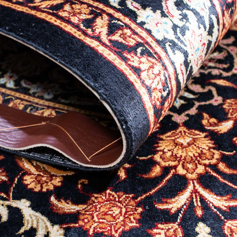 Persisk matta - Ghom - 149 x 100 cm - mörkblå