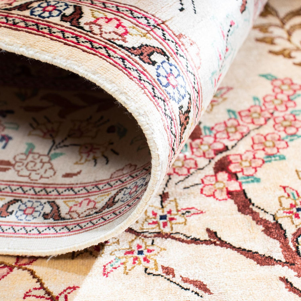 Persisk matta - Ghom - 146 x 104 cm - beige