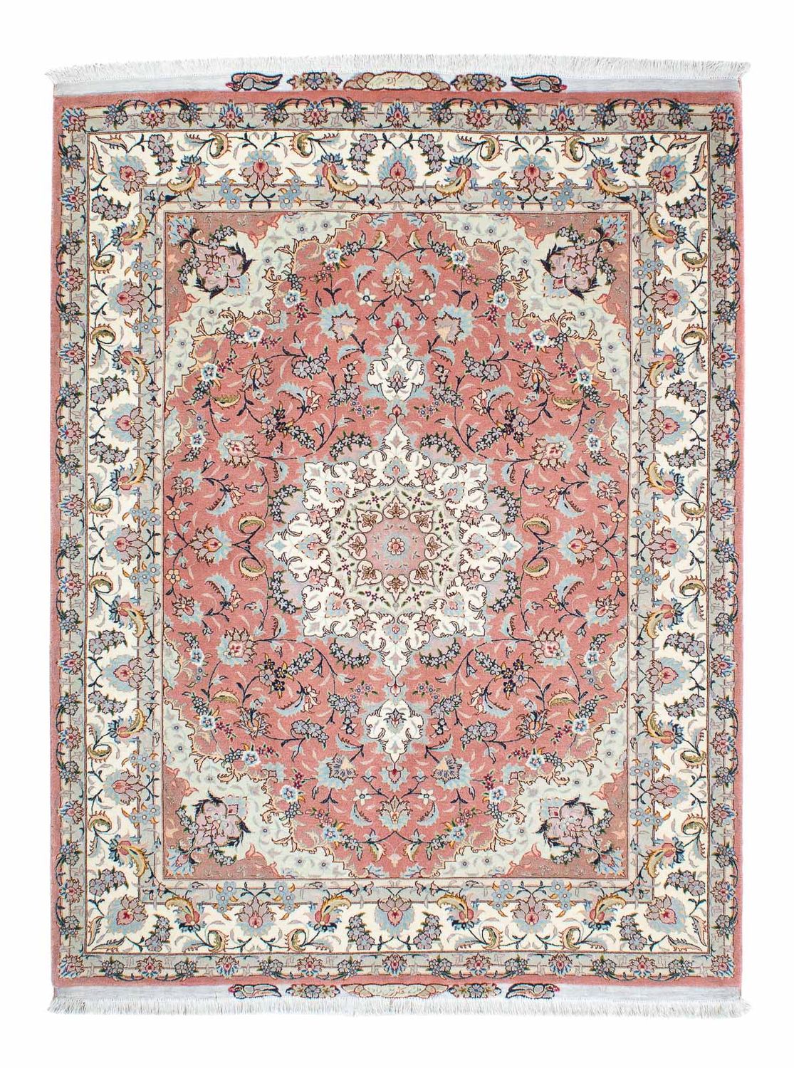 Persisk matta - Tabriz - Royal - 204 x 154 cm - rosa