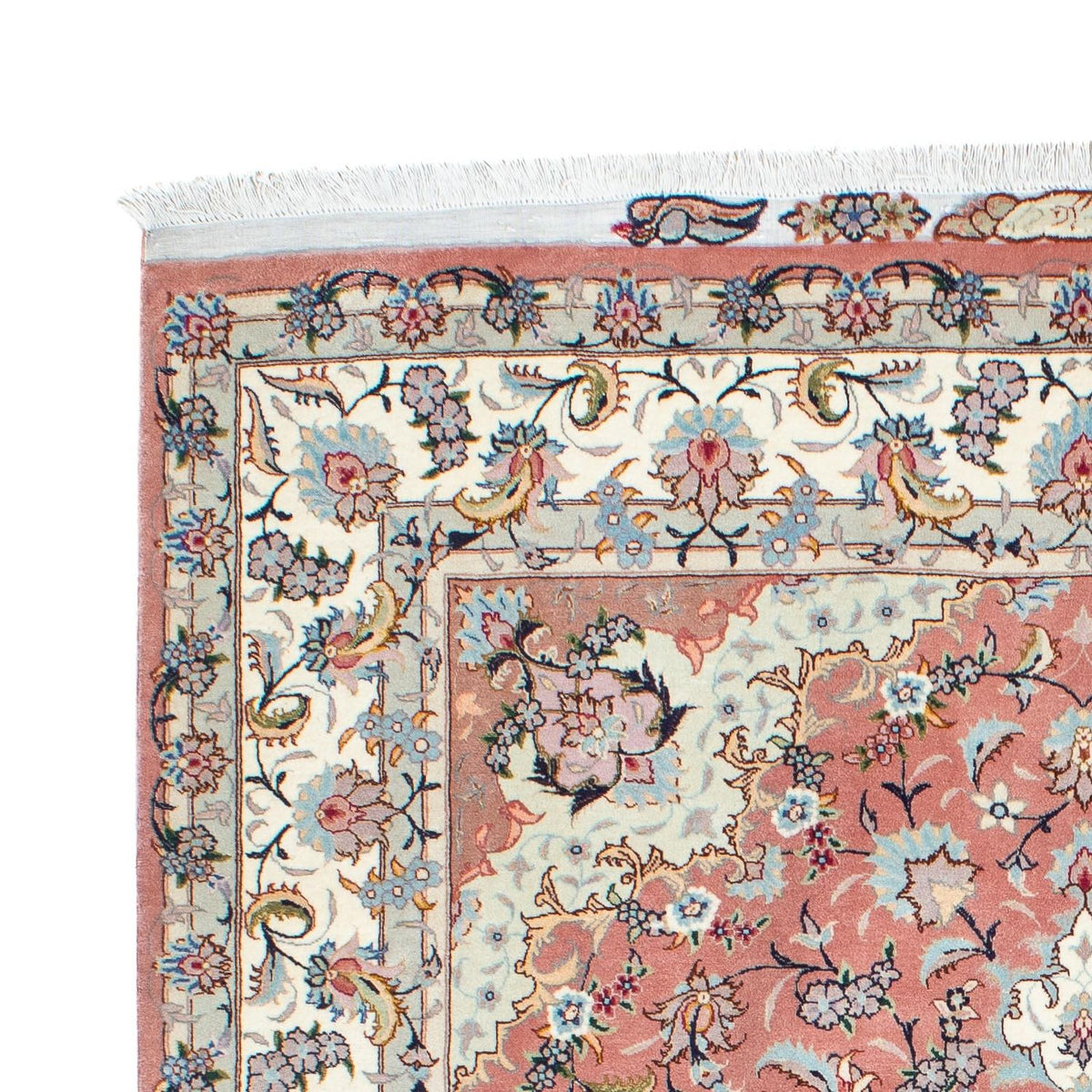 Persisk matta - Tabriz - Royal - 204 x 154 cm - rosa