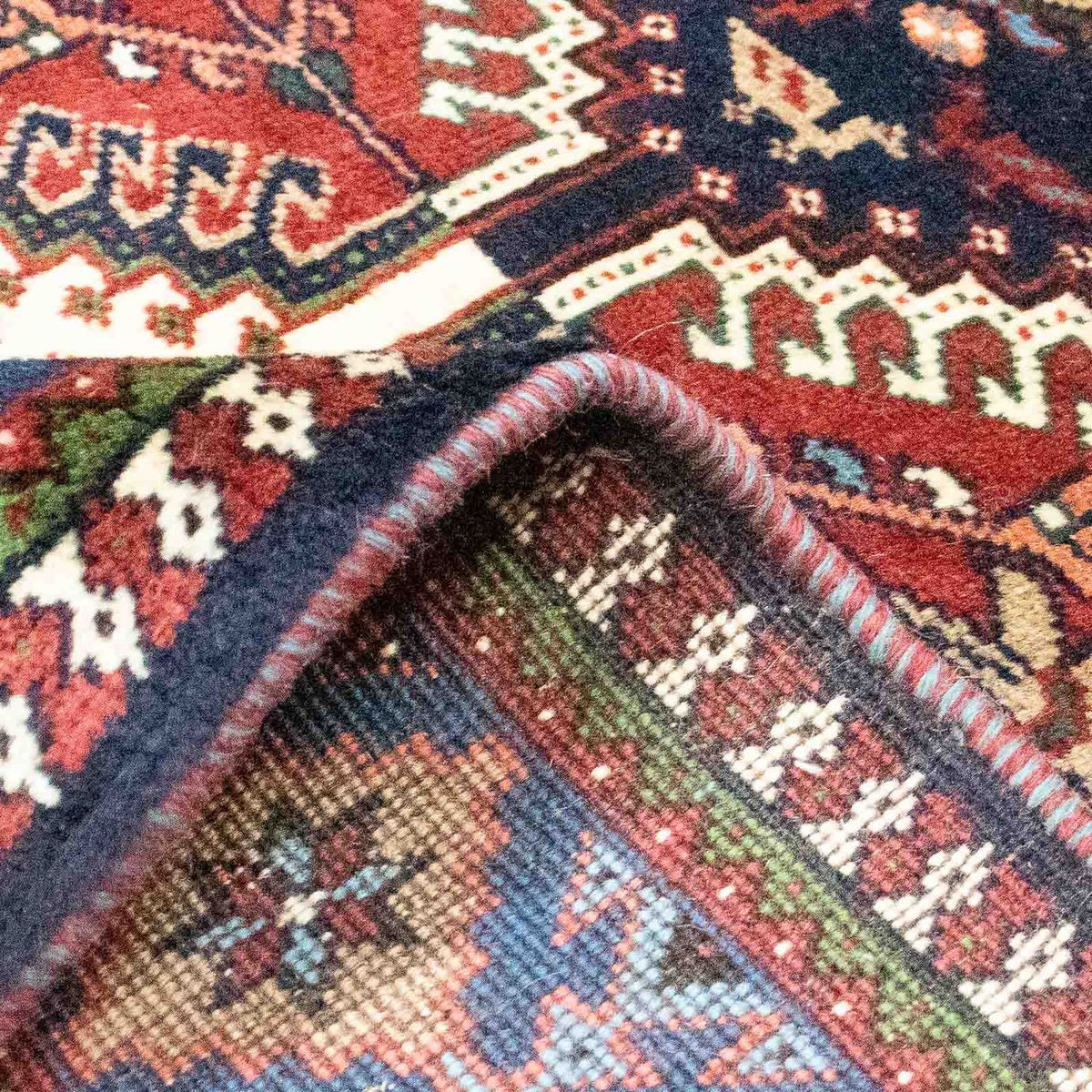 Persisk matta - Nomadic - 217 x 130 cm - mörkröd