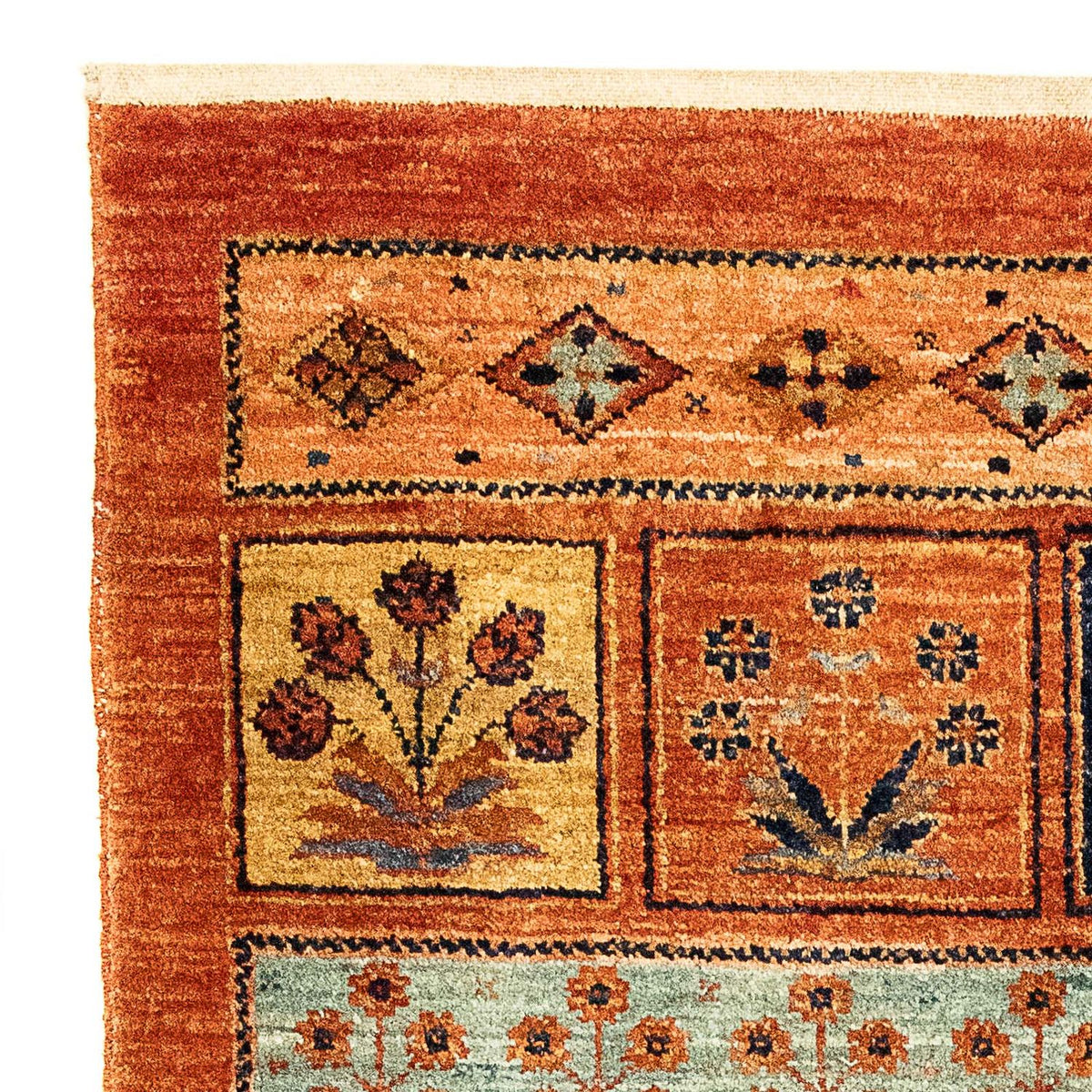 Pakistanska mattan - 93 x 85 cm - rost