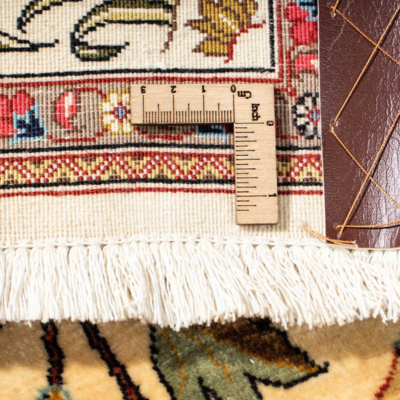 Persisk matta - Ghom - 206 x 142 cm - ljusbrun