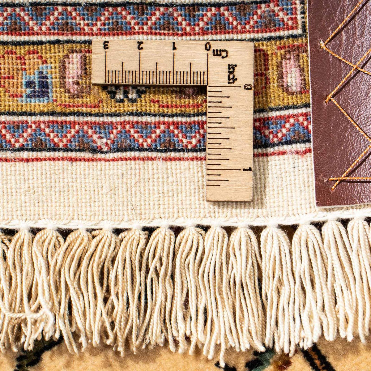 Persisk matta - Ghom - 195 x 122 cm - ljusbrun