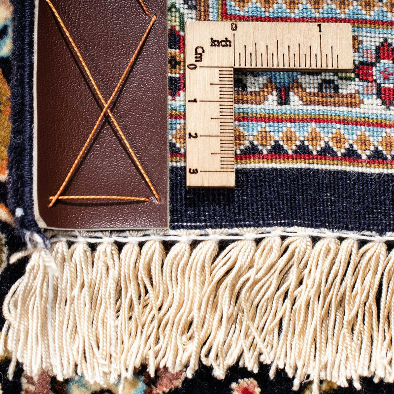 Persisk matta - Ghom - 210 x 140 cm - mörkblå