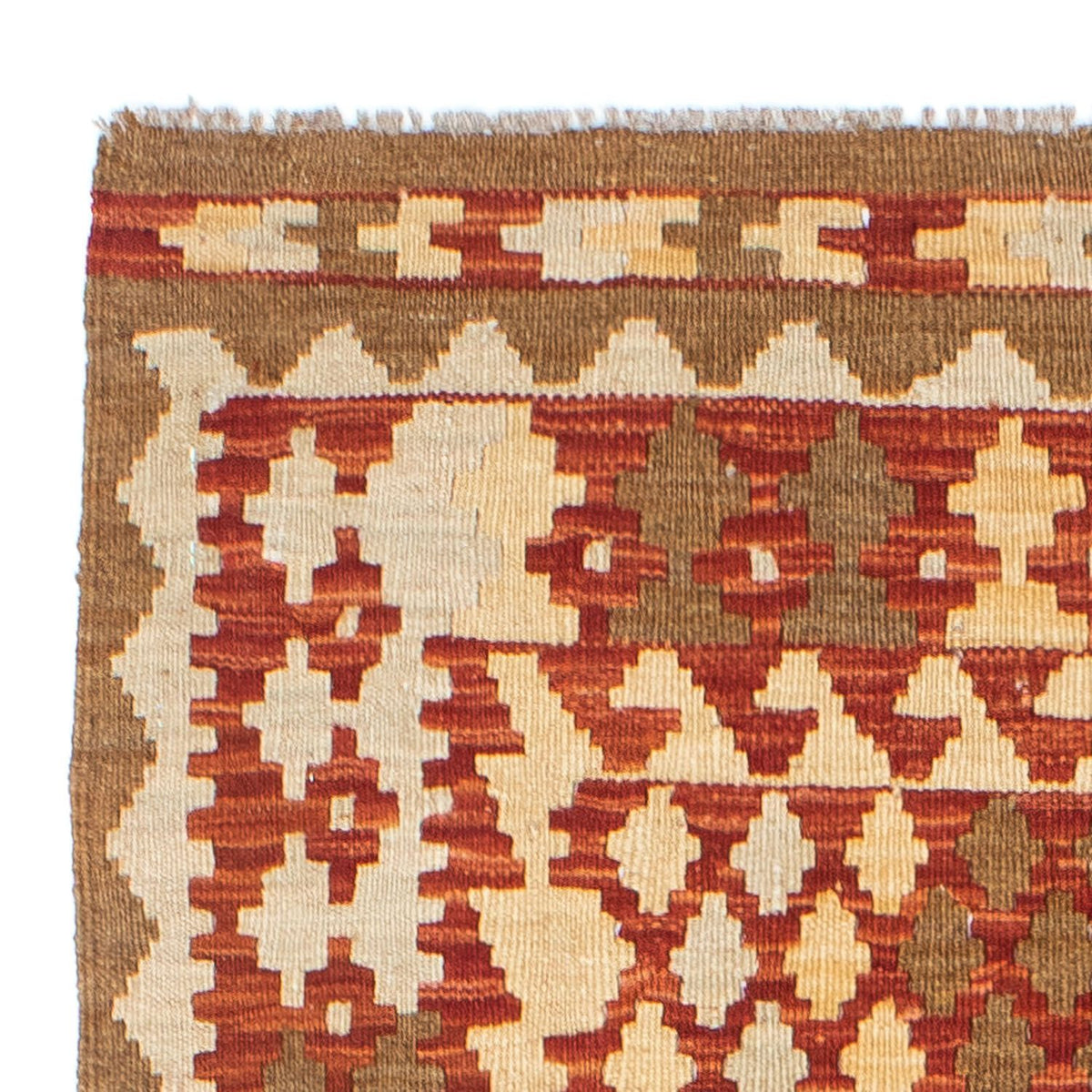 Runner Kelim Carpet - orientalisk matta - 197 x 79 cm - beige