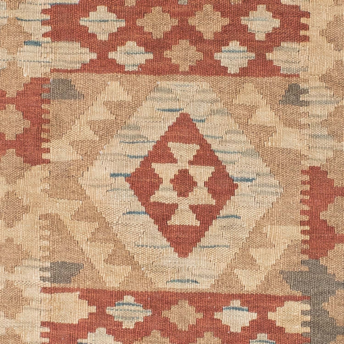 Runner Kelim Carpet - orientalisk matta - 212 x 79 cm - ljusbrun