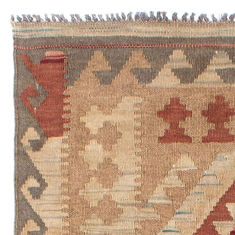 Runner Kelim Carpet - orientalisk matta - 212 x 79 cm - ljusbrun