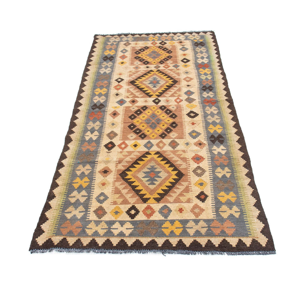 Runner Kelim Carpet - orientalisk matta - 208 x 82 cm - beige