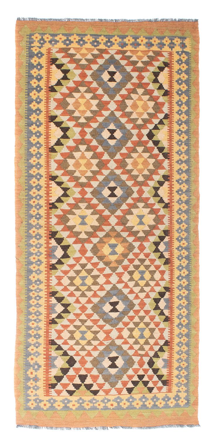 Runner Kelim Carpet - orientalisk matta - 200 x 91 cm - ljusbrun