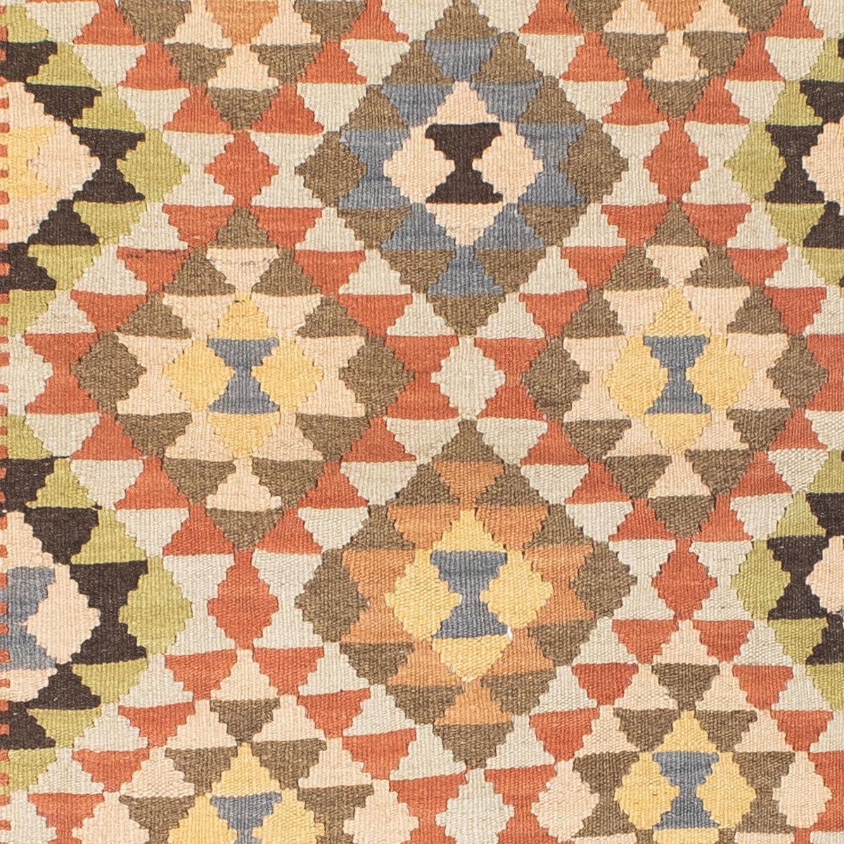 Runner Kelim Carpet - orientalisk matta - 200 x 91 cm - ljusbrun