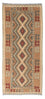 Runner Kelim Carpet - orientalisk matta - 192 x 83 cm - ljusbrun
