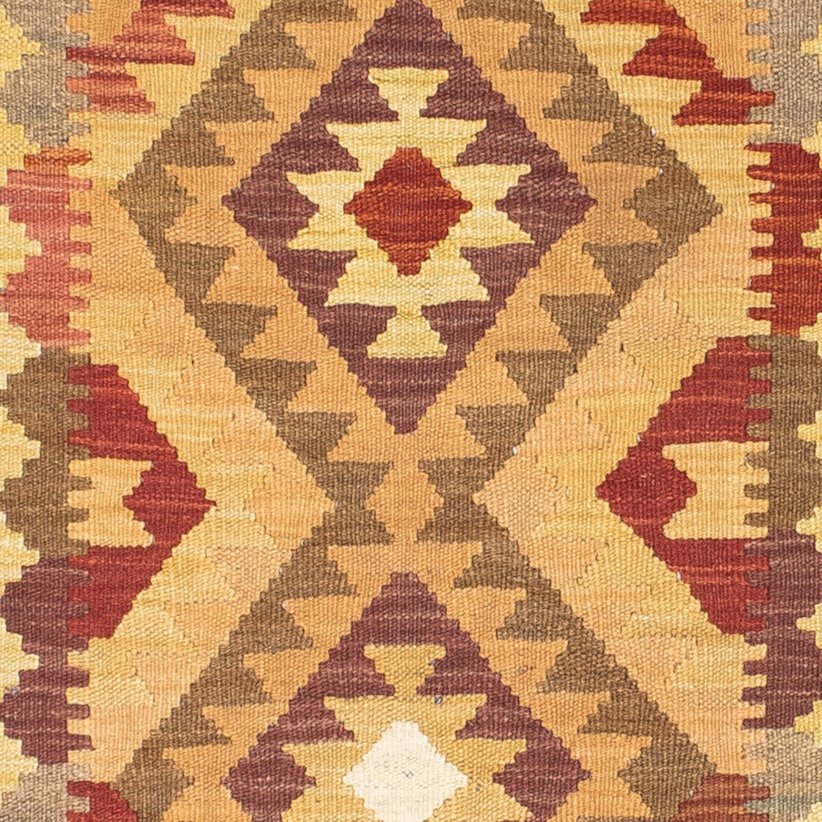 Runner Kelim Carpet - orientalisk matta - 191 x 77 cm - ljusbrun