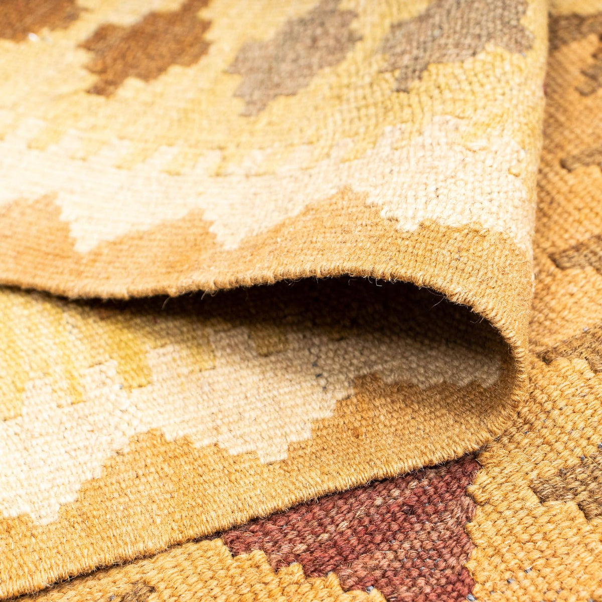 Runner Kelim Carpet - orientalisk matta - 191 x 77 cm - ljusbrun